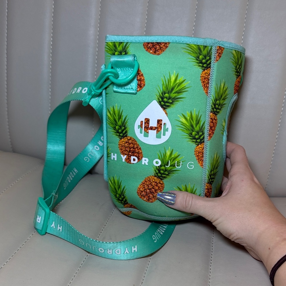 HydroJug Tropical Pineapple Sleeve with Teal Strap